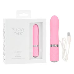   Pillow Talk Flirty - vibratore a bacchetta ricaricabile - silicone rosa