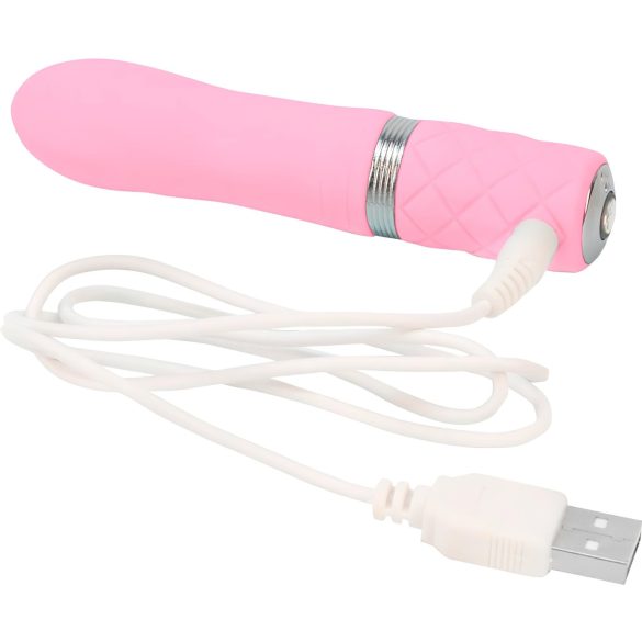 Pillow Talk Flirty - vibratore a bacchetta ricaricabile - silicone rosa