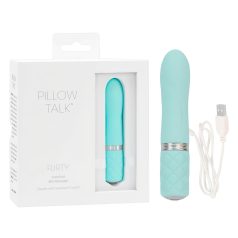   Pillow Talk Flirty - vibratore a bacchetta ricaricabile - turchese