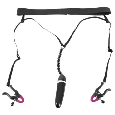   Bad Kitty - Pinza vibrante per labbra intime e slip - nero S-L