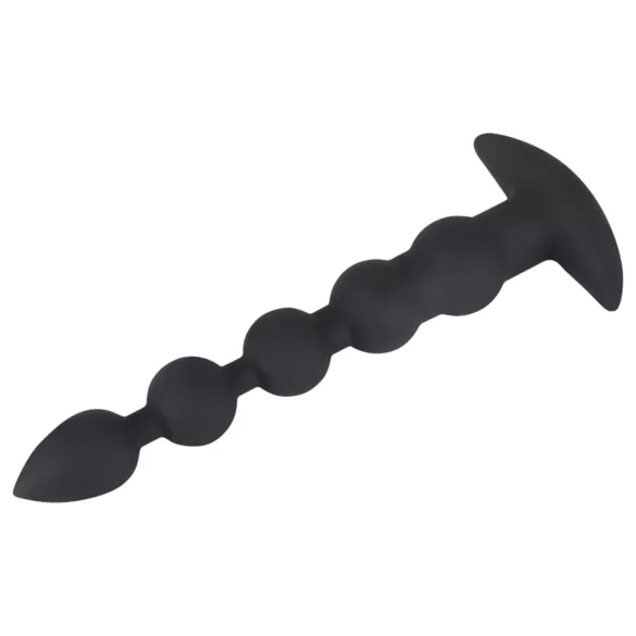 Black Velvets - vibratore anale ricaricabile 5 sfere in silicone nero
