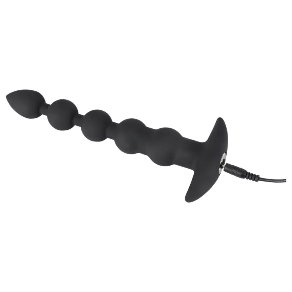 Black Velvets - vibratore anale ricaricabile 5 sfere in silicone nero