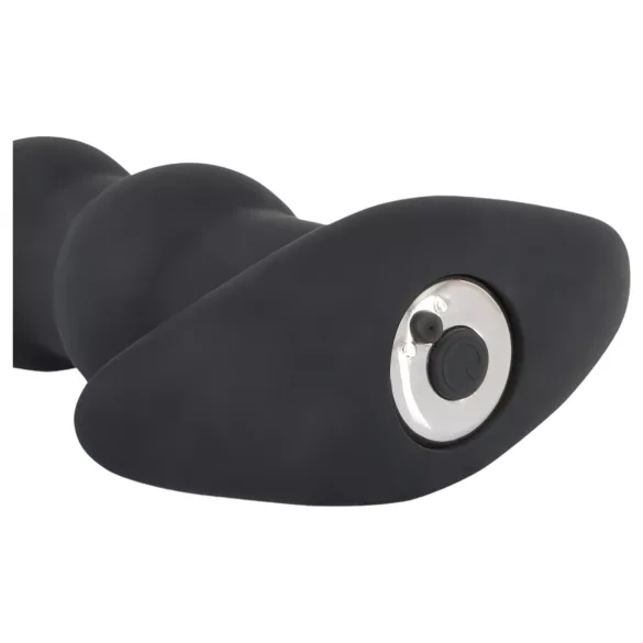 Black Velvets - vibratore anale ricaricabile 5 sfere in silicone nero