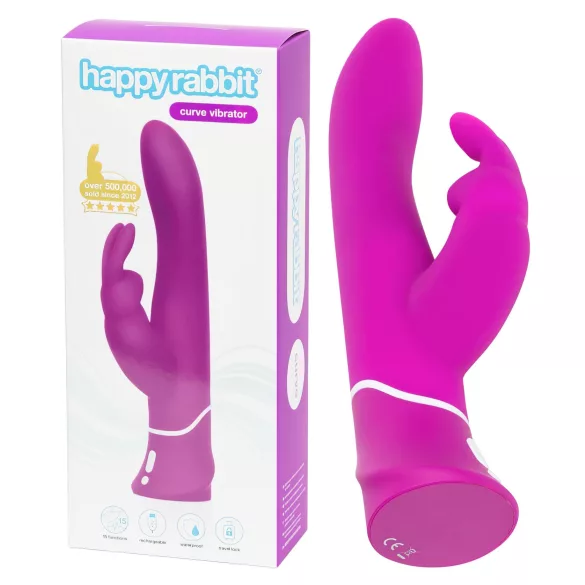 Happyrabbit Curve - vibratore rabbit impermeabile - stimolatore clitoride