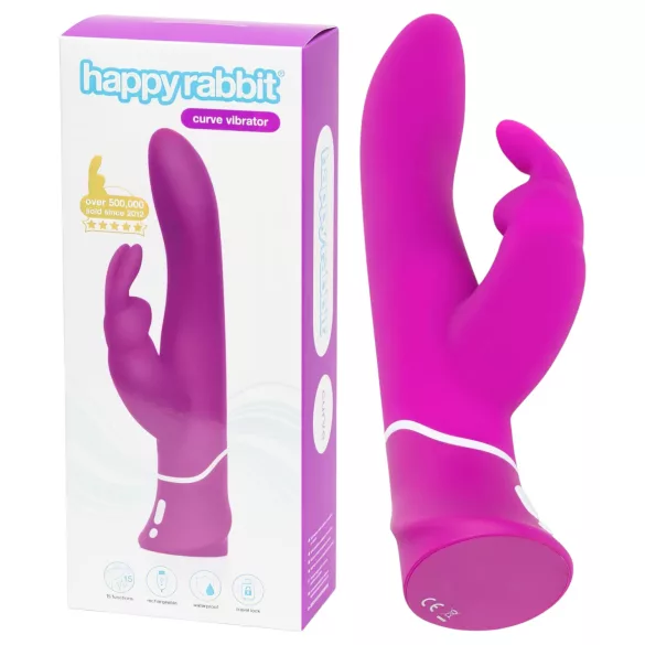 Happyrabbit Curve - vibratore rabbit impermeabile - stimolatore clitoride