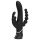 Happyrabbit Triple - Vibratore nero per stimolazione clitoridea e anale con batteria ricaricabile