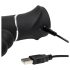 Happyrabbit Triple - Vibratore nero per stimolazione clitoridea e anale con batteria ricaricabile