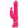 Happyrabbit Thrusting - vibratore ricaricabile con stimolatore clitorideo (rosa)