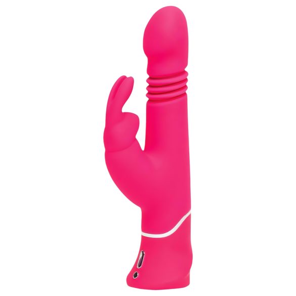 Happyrabbit Thrusting - vibratore ricaricabile con stimolatore clitorideo (rosa)