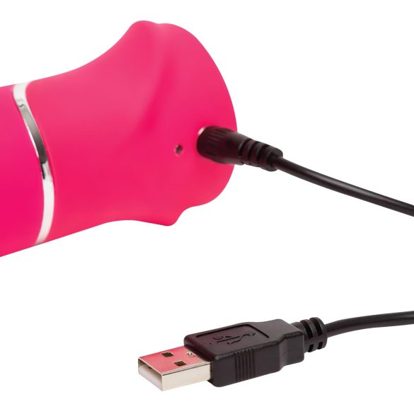 Happyrabbit Thrusting - vibratore rabbit ricaricabile con movimento spinta rosa
