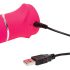 Happyrabbit Thrusting - vibratore ricaricabile con stimolatore clitorideo (rosa)
