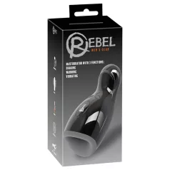   Rebel - masturbatore riscaldabile vibrante movimento su e giù - nero