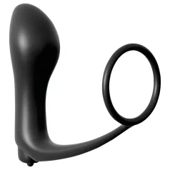   Analfantasy - vibratore anale da dito con anello fallico (nero)