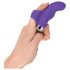 SMILE Finger - vibratore a dito ondulato in silicone (viola)