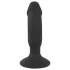 Black Velvets - vibratore anale con pene ricaricabile - silicone nero