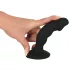 Black Velvets - vibratore anale con pene ricaricabile - silicone nero