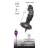 Black Velvets - vibratore anale con pene ricaricabile - silicone nero