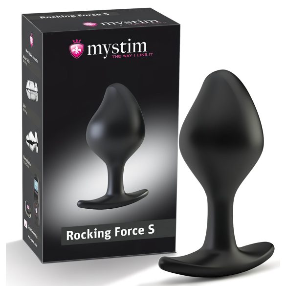 Forza Oscillante S di Mystim - Plug Anale Elettro - Piccolo (Nero)