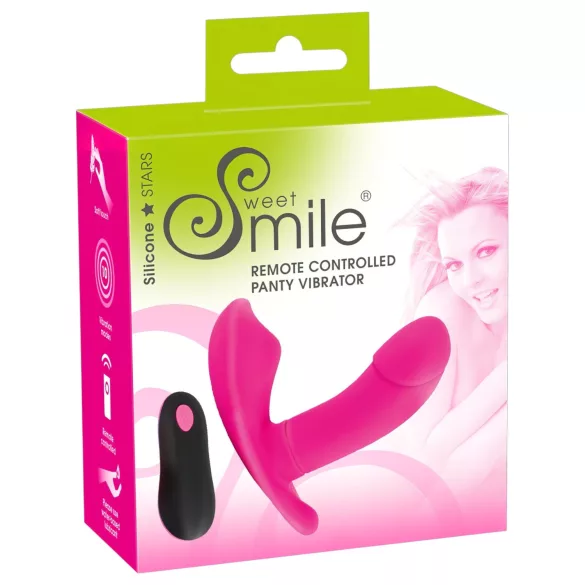 SMILE - vibratore indossabile ricaricabile con telecomando - silicone rosa