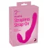 You2Toys - Double2Teaser - vibratore strap-on senza imbracatura (rosa)