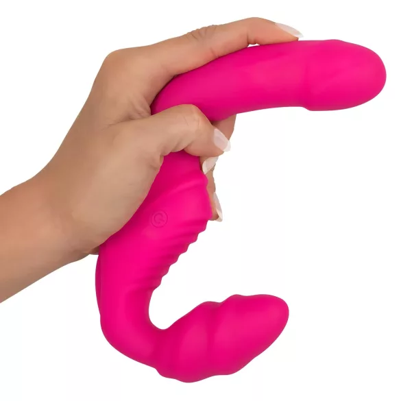 You2Toys - Double2Teaser - vibratore strap-on senza imbracatura (rosa)