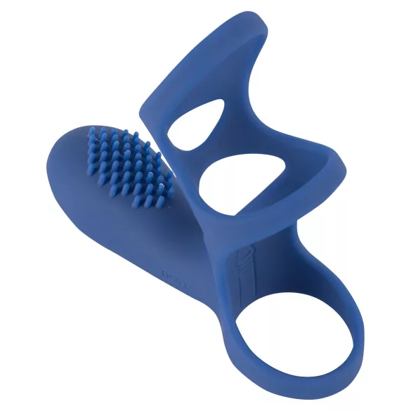 SMILE Couple - anello fallico vibrante ricaricabile - silicone blu