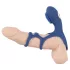 SMILE Couple - anello fallico vibrante ricaricabile - silicone blu