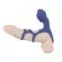 SMILE Couple - anello fallico vibrante ricaricabile - silicone blu