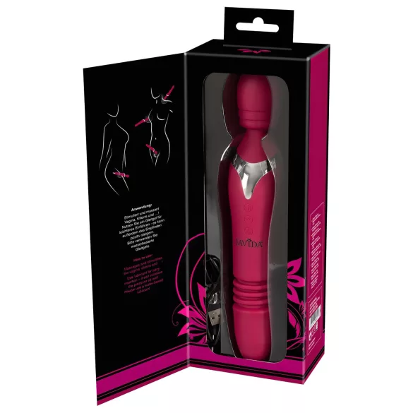 Javida Thrusting - vibratore massaggiante 3 in 1 (rosso)