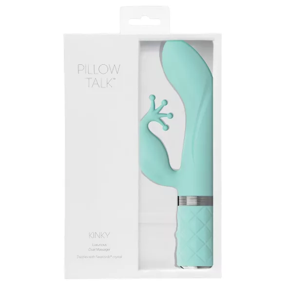 Pillow Talk Kinky - vibratore punto G ricaricabile con 2 motori (turchese)
