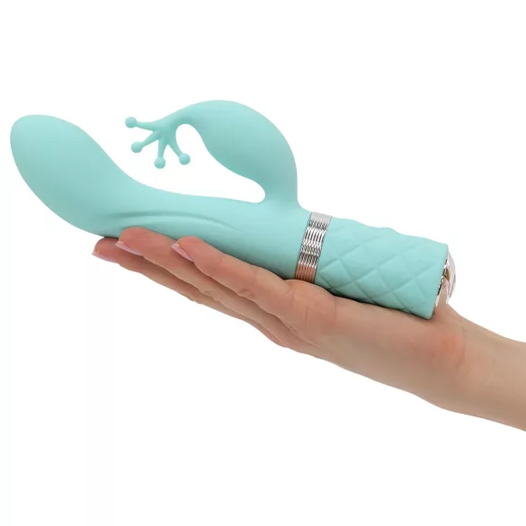 Pillow Talk Kinky - vibratore punto G ricaricabile con 2 motori (turchese)
