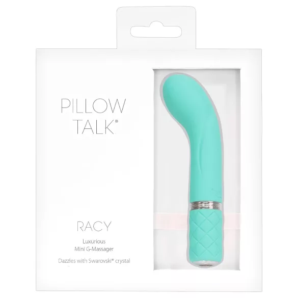 Pillow Talk Racy - vibratore punto G ricaricabile sottile - turchese