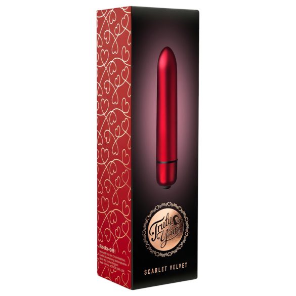 Scarlet Velvet - mini vibratore a forma di rossetto - 10 modalità - rosso