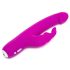 Happyrabbit Realistic Slim - vibratore con braccio clitorideo, ricaricabile (viola)
