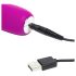 Happyrabbit Realistic Slim - vibratore con braccio clitorideo, ricaricabile (viola)