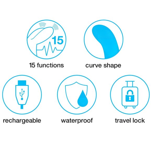 Happyrabbit Curve Slim - vibratore rabbit impermeabile con braccio clitoride (rosa)