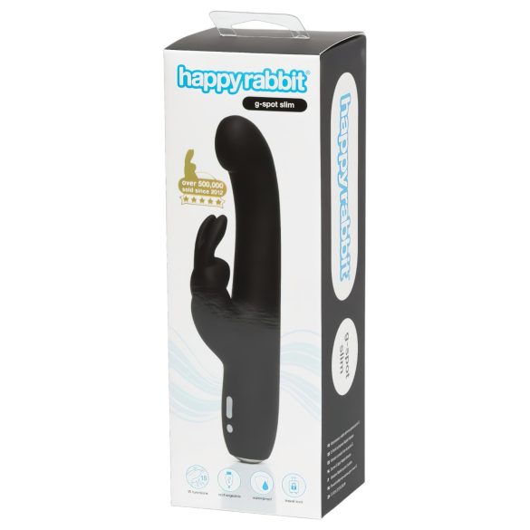 Happyrabbit - vibratore punto G slim - silicone nero