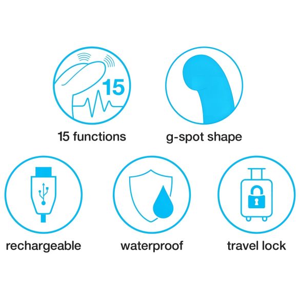 Happyrabbit - vibratore punto G slim - silicone nero