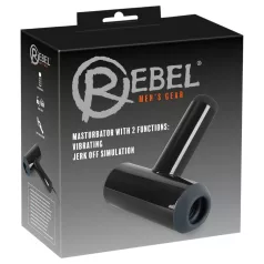   Rebel - masturbatore automatico vibrante ricaricabile movimento su e giù nero