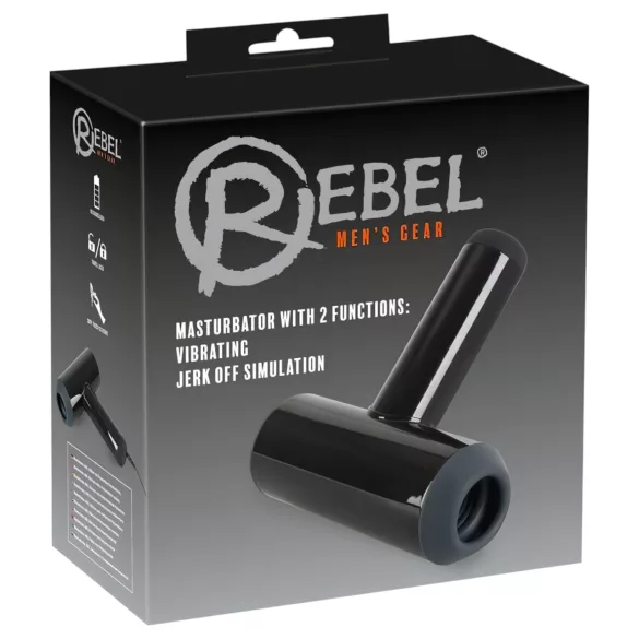 Rebel - masturbatore automatico vibrante ricaricabile movimento su e giù nero