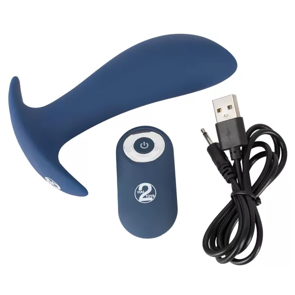 You2Toys - Plug anale vibrante ricaricabile telecomandato - silicone blu