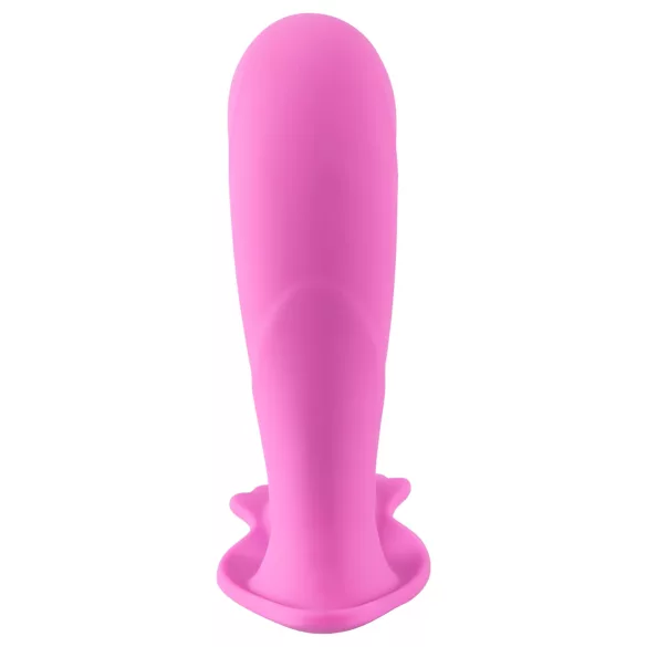 SMILE - vibratore strap-on ricaricabile con telecomando - punto G, rosa
