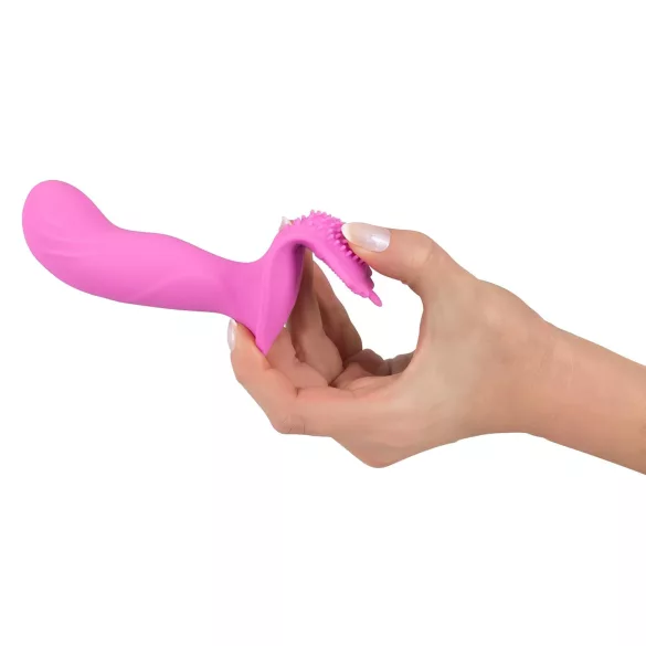 SMILE - vibratore strap-on ricaricabile con telecomando - punto G, rosa