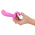 SMILE - vibratore strap-on ricaricabile con telecomando - punto G, rosa