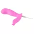 SMILE - vibratore strap-on ricaricabile con telecomando - punto G, rosa