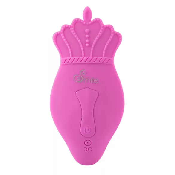 SMILE - vibratore strap-on ricaricabile con telecomando - punto G, rosa