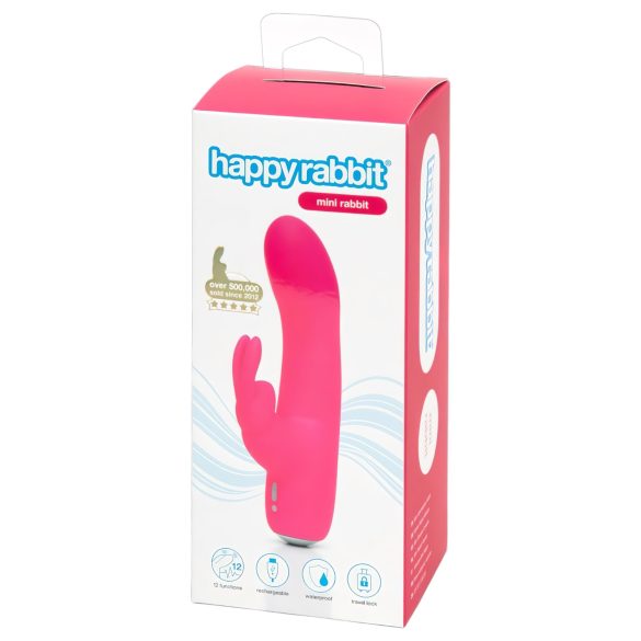 Happyrabbit - vibratore rabbit mini ricaricabile - silicone rosa