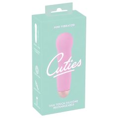   Cuties Mini Rose - vibratore ricaricabile ondulato - silicone rosa