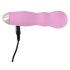 Cuties Mini Rose - vibratore ricaricabile ondulato - silicone rosa