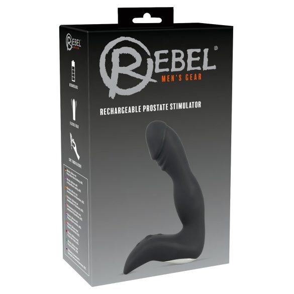 Rebel - Vibratore Prostatico Ricaricabile con Pene (Nero)